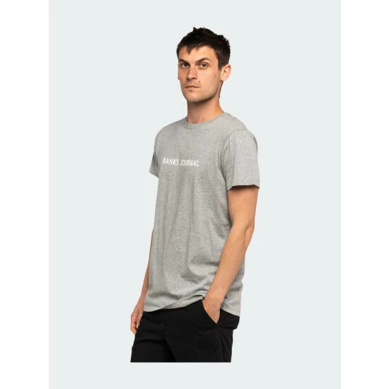 Banks Journal Label Primary Classic Tee Shirt - Heather Grey Tops 4 Banks Journal Label Primary Classic Tee Shirt - Heather Grey Tops - Image 2
