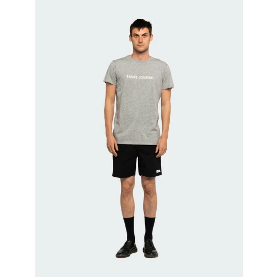 Banks Journal Label Primary Classic Tee Shirt - Heather Grey Tops 6 Banks Journal Label Primary Classic Tee Shirt - Heather Grey Tops - Image 4