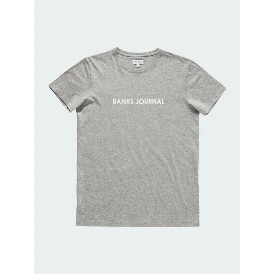 Banks Journal Label Primary Classic Tee Shirt - Heather Grey Tops 7 Banks Journal Label Primary Classic Tee Shirt - Heather Grey Tops - Image 5