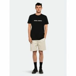 Banks Journal Label Primary Classic Tee Shirt Tops Dirty Black -Banks Journal store unnamed file 1686