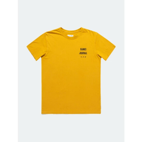 Banks Journal Passport Classic Tee Shirt Tops Dark Mustard 4 Banks Journal Passport Classic Tee Shirt Tops Dark Mustard - Image 2