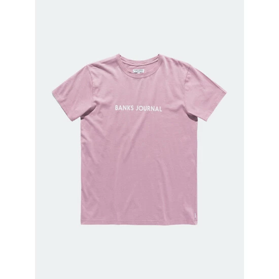 Banks Journal Label Classic Tee Shirt Tops Pale Lavander 3 Banks Journal Label Classic Tee Shirt Tops Pale Lavander