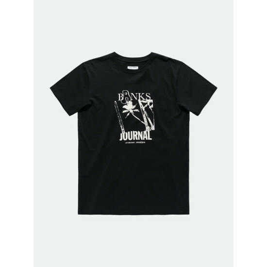 Banks Journal Weiry Palms Classic Tee Shirt Tops Dirty Black 3 Banks Journal Weiry Palms Classic Tee Shirt Tops Dirty Black