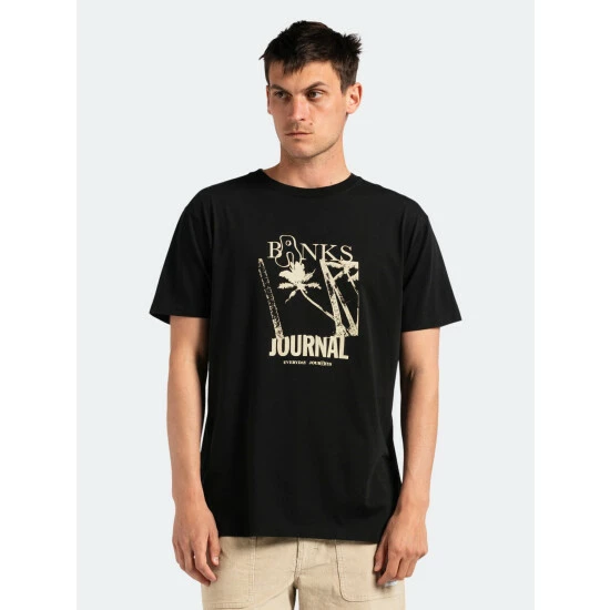 Banks Journal Weiry Palms Classic Tee Shirt Tops Dirty Black 4 Banks Journal Weiry Palms Classic Tee Shirt Tops Dirty Black - Image 2