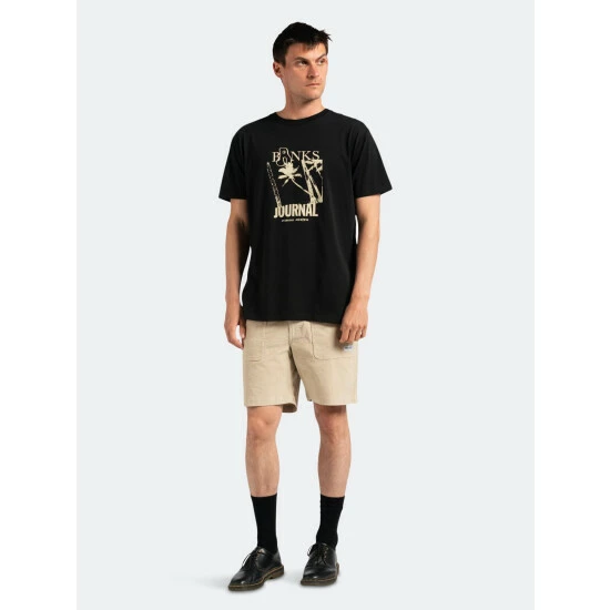 Banks Journal Weiry Palms Classic Tee Shirt Tops Dirty Black 7 Banks Journal Weiry Palms Classic Tee Shirt Tops Dirty Black - Image 5