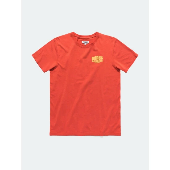 Banks Journal Posted Classic Tee Shirt Tops Washed Red 4 Banks Journal Posted Classic Tee Shirt Tops Washed Red - Image 2
