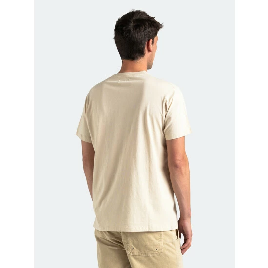 Banks Journal Label Classic Tee Shirt Tops Bone 5 Banks Journal Label Classic Tee Shirt Tops Bone - Image 3