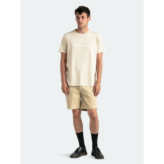 Banks Journal Label Classic Tee Shirt Tops Bone 7 Banks Journal Label Classic Tee Shirt Tops Bone - Image 5
