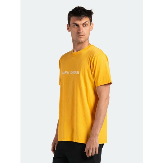 Banks Journal Label Classic Tee Shirt Tops Dijon 6 Banks Journal Label Classic Tee Shirt Tops Dijon - Image 4