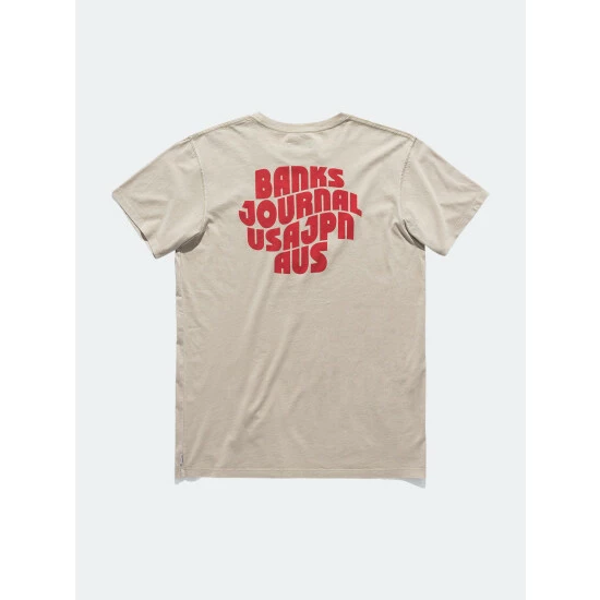 Banks Journal Posted Classic Tee Shirt Tops Bone 3 Banks Journal Posted Classic Tee Shirt Tops Bone