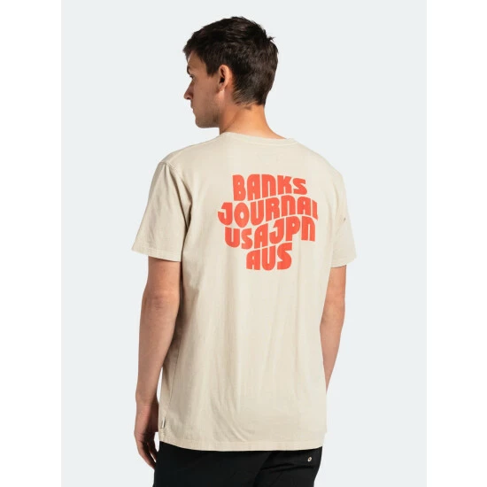 Banks Journal Posted Classic Tee Shirt Tops Bone 6 Banks Journal Posted Classic Tee Shirt Tops Bone - Image 4