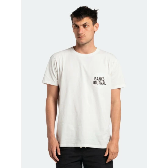 Banks Journal Shores Smu Hawaii Tee Shirt Tops Off White 4 Banks Journal Shores Smu Hawaii Tee Shirt Tops Off White - Image 2