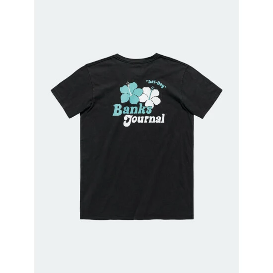 Banks Journal Lei Day Faded Tee Shirt Tops Dirty Black 3 Banks Journal Lei Day Faded Tee Shirt Tops Dirty Black