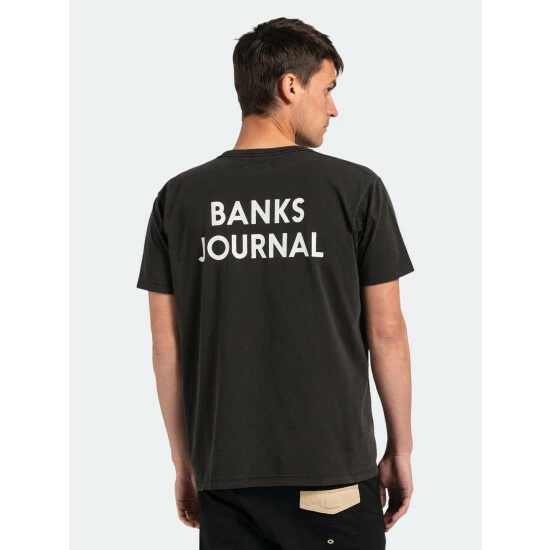 Banks Journal Journal Smu Hawaii Tee Shirt Tops Dirty Black 6 Banks Journal Journal Smu Hawaii Tee Shirt Tops Dirty Black - Image 4