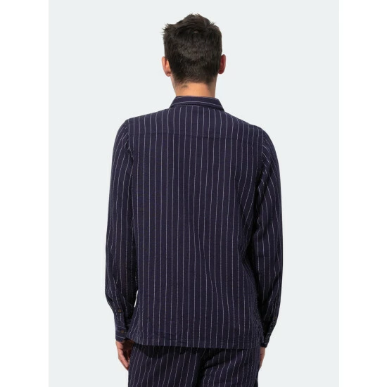 Banks Journal John E L/S Woven Shirt Tops Dirty Denim 5 Banks Journal John E L/S Woven Shirt Tops Dirty Denim - Image 3