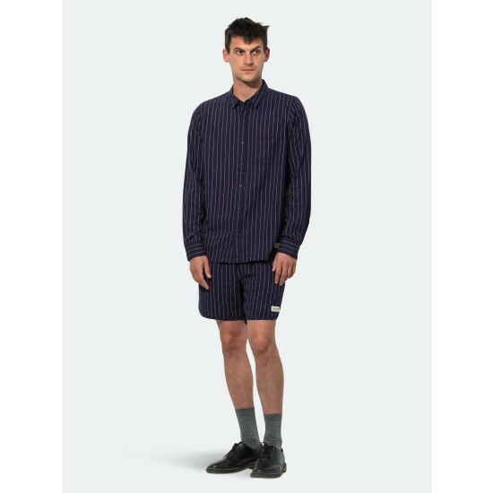 Banks Journal John E L/S Woven Shirt Tops Dirty Denim 7 Banks Journal John E L/S Woven Shirt Tops Dirty Denim - Image 5