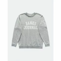 Banks Journal Defense Crew Sweat Fleece Sweatshirts, Sweaters & Hoodies Grey Marle