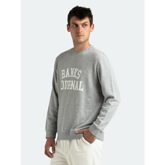 Banks Journal Defense Crew Sweat Fleece Sweatshirts, Sweaters & Hoodies Grey Marle 6 Banks Journal Defense Crew Sweat Fleece Sweatshirts, Sweaters & Hoodies Grey Marle - Image 4