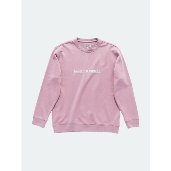 Banks Journal Label Crew Standard Fleece Sweatshirts, Sweaters & Hoodies Pale Lavander 3 Banks Journal Label Crew Standard Fleece Sweatshirts, Sweaters & Hoodies Pale Lavander