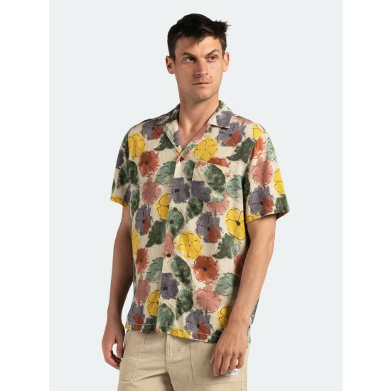 Banks Journal Soho S/S Woven Shirt Tops Bone 4 Banks Journal Soho S/S Woven Shirt Tops Bone - Image 2