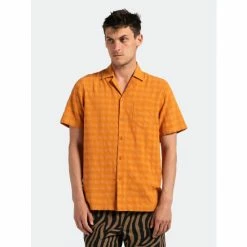 Alternative view of Banks Journal Mammoth S/S Woven Shirt Tops Tabacco