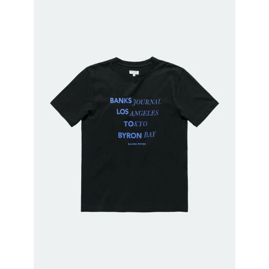 Banks Journal Locator Trader Tee Shirt Tops Dirty Black 3 Banks Journal Locator Trader Tee Shirt Tops Dirty Black