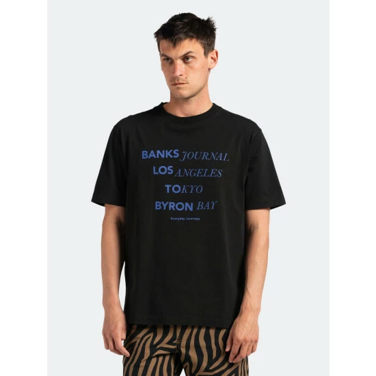 Banks Journal Locator Trader Tee Shirt Tops Dirty Black 4 Banks Journal Locator Trader Tee Shirt Tops Dirty Black - Image 2