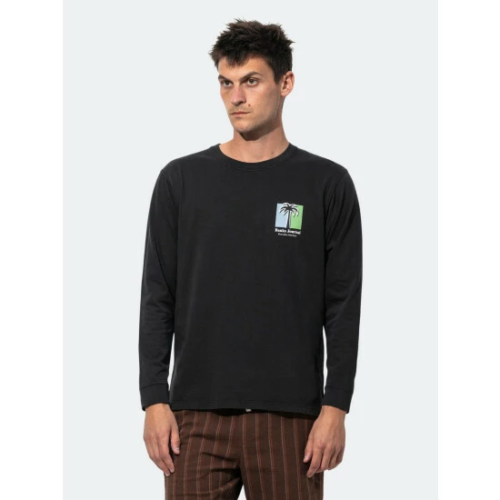 Banks Journal Oasis L/S Tee Shirt T-Shirts Dirty Black 5 Banks Journal Oasis L/S Tee Shirt T-Shirts Dirty Black - Image 3