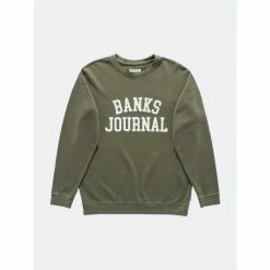 Banks Journal Defense Crew Sweat Fleece Sweatshirts, Sweaters & Hoodies Army
