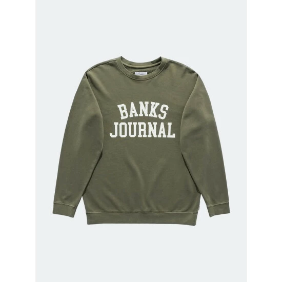 Banks Journal Defense Crew Sweat Fleece Sweatshirts, Sweaters & Hoodies Army 3 Banks Journal Defense Crew Sweat Fleece Sweatshirts, Sweaters & Hoodies Army