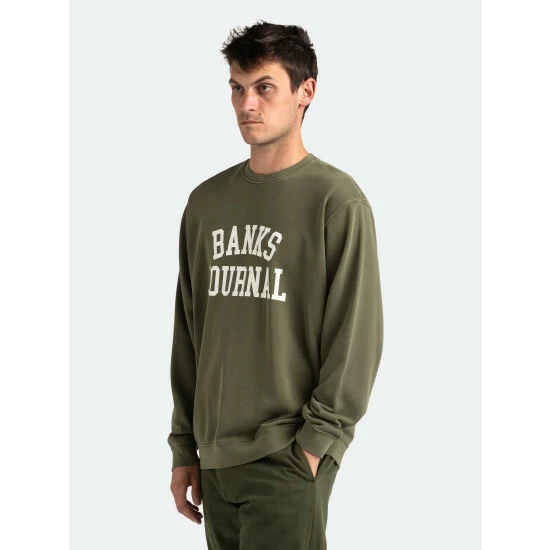 Banks Journal Defense Crew Sweat Fleece Sweatshirts, Sweaters & Hoodies Army 6 Banks Journal Defense Crew Sweat Fleece Sweatshirts, Sweaters & Hoodies Army - Image 4