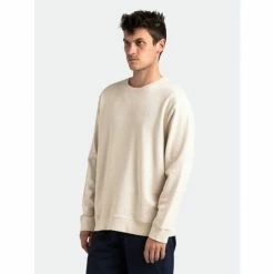 Banks Journal Label Crew Printed Fleece Sweatshirts, Sweaters & Hoodies Bone -Banks Journal store unnamed file 2005