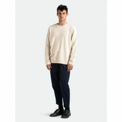 Banks Journal Label Crew Printed Fleece Sweatshirts, Sweaters & Hoodies Bone -Banks Journal store unnamed file 2006