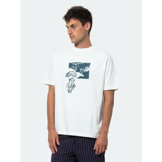 Banks Journal John E Swoopy Tee Shirt Tops Off White 4 Banks Journal John E Swoopy Tee Shirt Tops Off White - Image 2