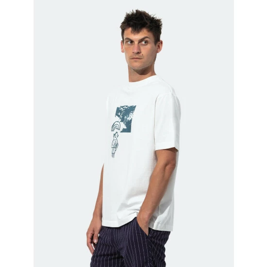 Banks Journal John E Swoopy Tee Shirt Tops Off White 6 Banks Journal John E Swoopy Tee Shirt Tops Off White - Image 4