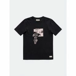Banks Journal John E Swoopy Tee Shirt Tops Dirty Black