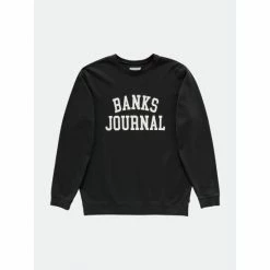 Banks Journal Defense Crew Sweat Fleece Sweatshirts, Sweaters & Hoodies Dirty Black