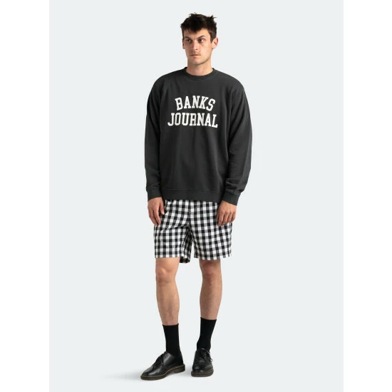 Banks Journal Defense Crew Sweat Fleece Sweatshirts, Sweaters & Hoodies Dirty Black 7 Banks Journal Defense Crew Sweat Fleece Sweatshirts, Sweaters & Hoodies Dirty Black - Image 5