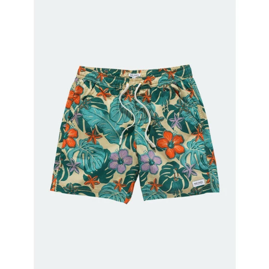 Banks Journal Lei Day Elastic Boardshort Swimwear Light Lemon 3 Banks Journal Lei Day Elastic Boardshort Swimwear Light Lemon