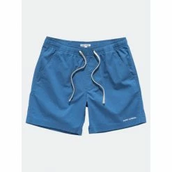 Banks Journal Label Elastic Boardshort - Newport Blue Swimwear