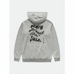 Banks Journal Cool Printed Fleece Sweatshirts, Sweaters & Hoodies Heather Grey