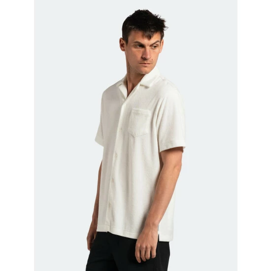 Banks Journal Terry S/S Woven Shirt Tops Off White 6 Banks Journal Terry S/S Woven Shirt Tops Off White - Image 4