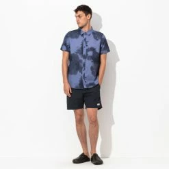 Alternative view of Banks Journal Washed Up S/S Woven Shirt - Moon Light Shirts
