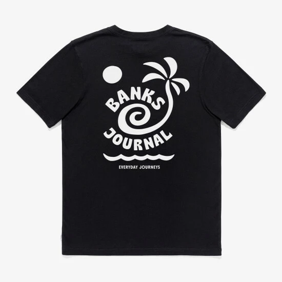 Banks Journal Rising Palm Faded Tee Shirt - Black T-Shirts 4 Banks Journal Rising Palm Faded Tee Shirt - Black T-Shirts - Image 2