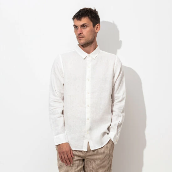 Banks Journal Hastings L/S Woven Shirt Shirts Off White 4 Banks Journal Hastings L/S Woven Shirt Shirts Off White - Image 2
