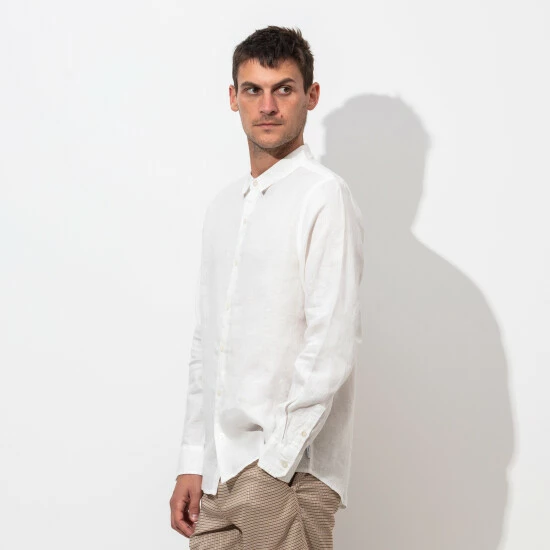 Banks Journal Hastings L/S Woven Shirt Shirts Off White 5 Banks Journal Hastings L/S Woven Shirt Shirts Off White - Image 3