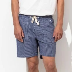 Banks Journal Leon Elastic Walkshort Shorts Indigo -Banks Journal store unnamed file 429