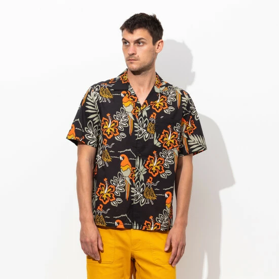 Banks Journal Aloha Club S/S Woven Shirt Shirts Black - Image 2