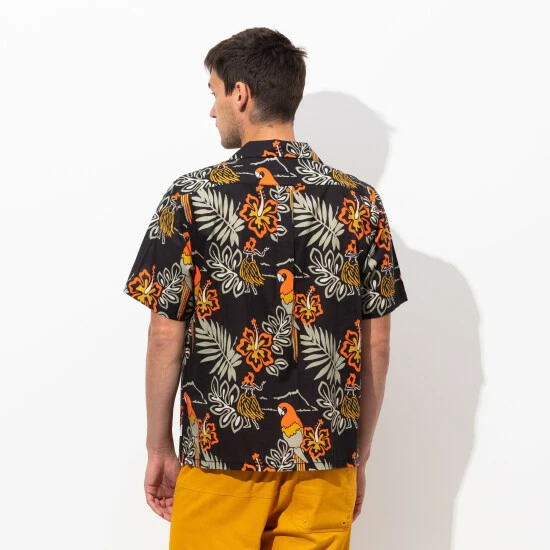 Banks Journal Aloha Club S/S Woven Shirt Shirts Black - Image 4