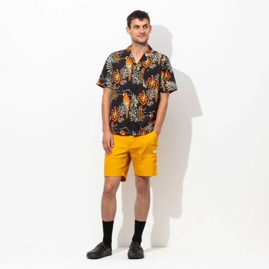 Banks Journal Aloha Club S/S Woven Shirt Shirts Black - Image 5